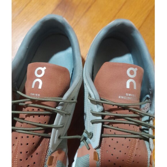 SOLD🔶️🔶️🔶️🔶️men's On Cloud Running Shoes size 12 orange gray preowned - Picture 6 of 10